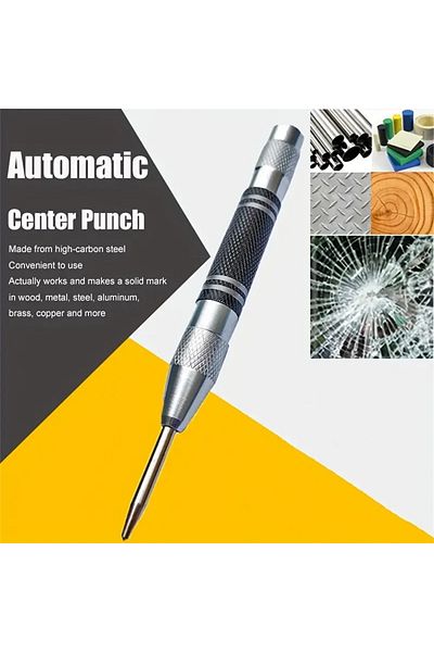 Choice 128mm Automatic Center Punch Locator Adjustable Spring Impact Center Marker Scriber Tool For Woodwor