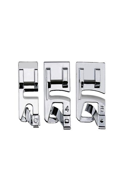 Choice Light Grey 3mm, 4mm 6mm Narrow Rolled Hem Presser Foot Set For Sewing Machine Singer, Brother, Babyl