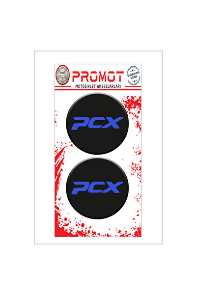 MOTOSEPETİM PCX 3D KABARTMALI DAMLA LOGO STİCKER 5cm 04