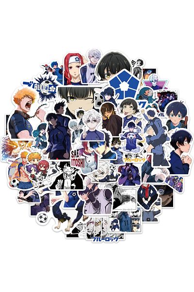 Choice 50pcs 50pcs Blue Lock Football Anime Stickers Waterproof Graffiti Decals Phone Laptop Luggage Guitar