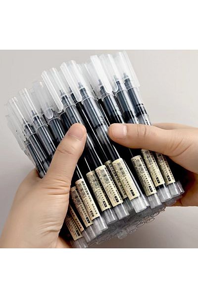 Choice 4black 4blue 2red 10-Pack of High-Capacity Direct Liquid Rollerball Pens, Suitable for Office Work a