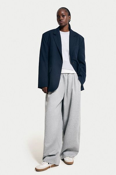 Bershka Soft touch wide-leg trousers
