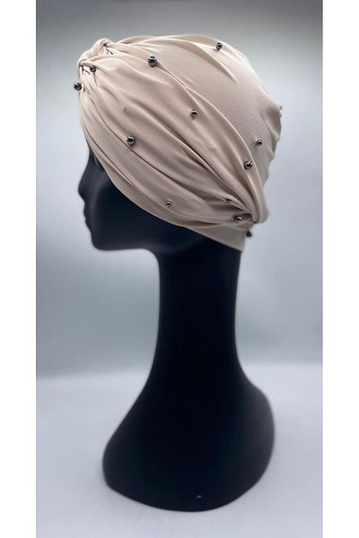Differenza Beige Pearl Wrapped Bonnet - Sweet