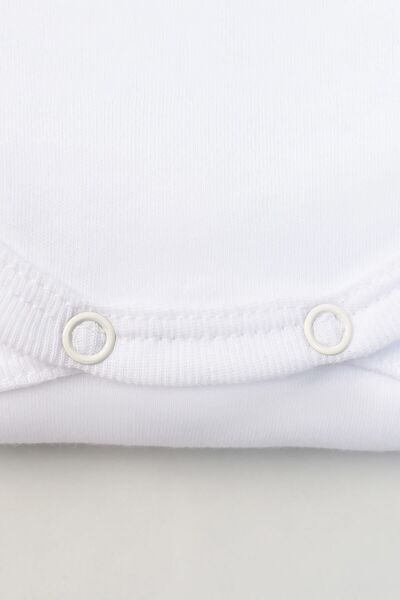 Lilabio %100 Organik Pamuk 5li Beyaz Kısa Kollu Bebek Body