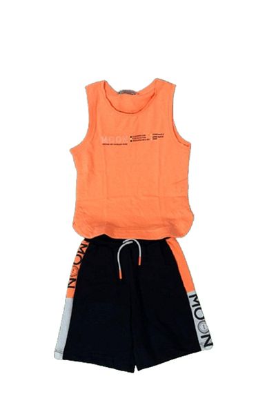 nk kids Boy's Double Suit Bimont Air Neon Printed Orange - Black