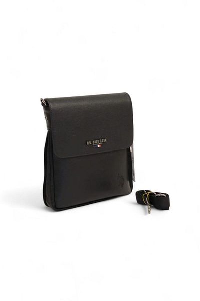 U.S. Polo Assn. BAZA. Polo Assn. Geantă neagră unisex Rölax Messenger - PLEVR9506