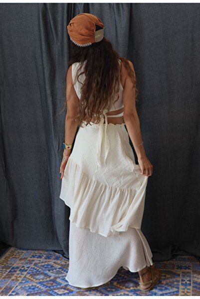 Su Koleksiyon İrem Layered Voile & Muslin Skirt Set