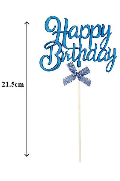 Bkmc Handwritten Happy Birthday Cake 3D Double-Sided Birthday Cake Decoration...