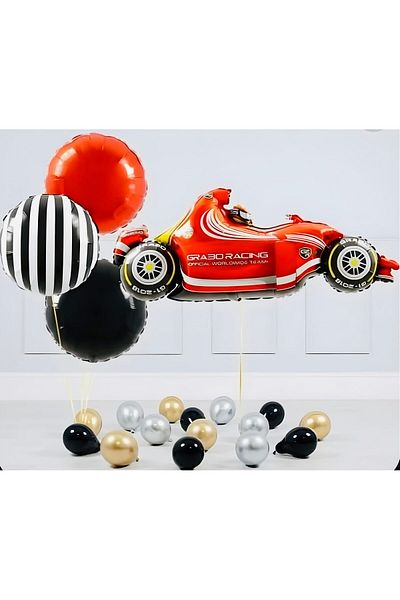 parti sürprizi Formula Racing Car Shaped Foil Balloon 1 Piece