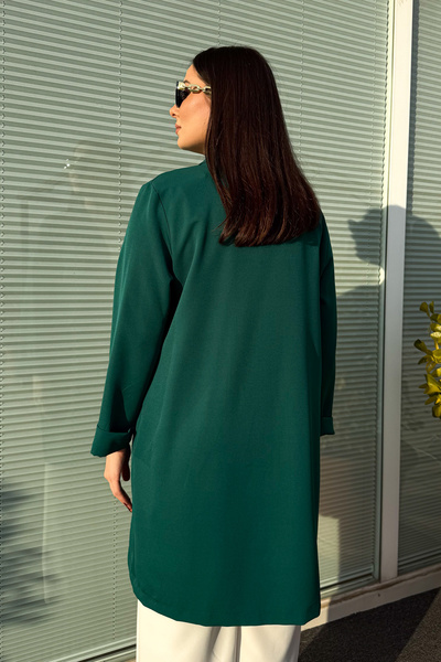 ModaPlaza Γυναικείο μακρύ μπουφάν μεγάλου μεγέθους 2335