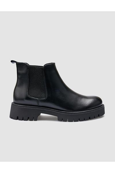 Cabani 100% Genuine Leather Black Women's Casual Boots