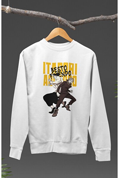 Fuddy Moda Унісекс оверсайз світшот - Besto Friendo Itadori Aoi Todo з написо...