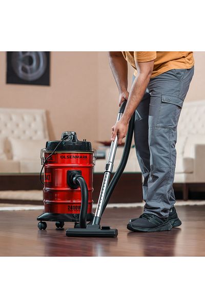 Olsenmark 2400 W Vacuum Cleaner- OMVC1847| 21 L Dust Bag Capacity, Anti-Rust Metallic Body