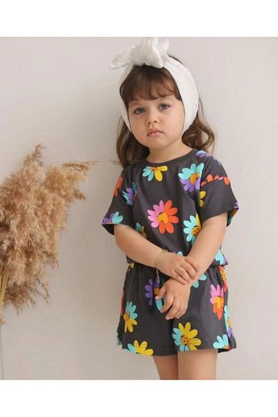 Hamham kids بدلة صيفية زهرية