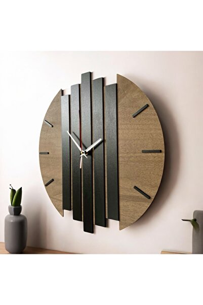 tozluahşap Ahşap Modern Duvar Saati