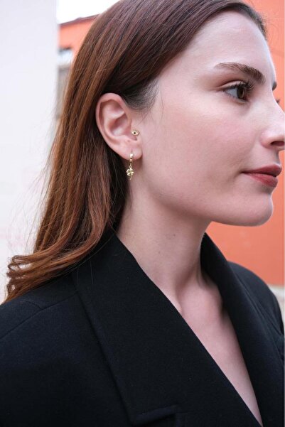 Tufanlar Kuyumculuk Altın Sade Yonca Küpe