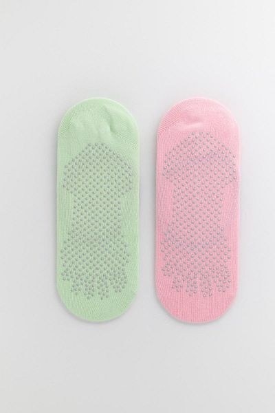 Katia&Bony Pachet de 2 șosete Asta Yoga / Pilates pentru femei, roz/verde deschis