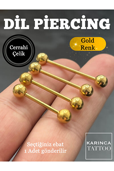 Karınca Piercing Dil Piercing Tongue Cerrahi Çelik