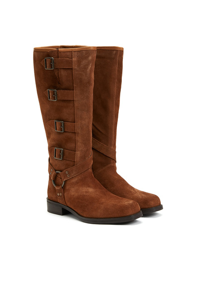 Dıvarese Taba Kadın Deri Çizme