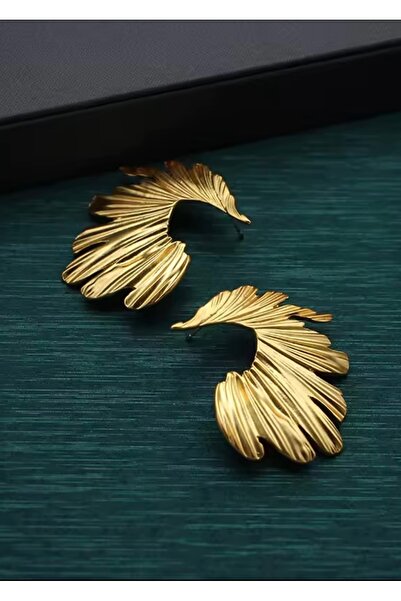 takıtarzım Women &Apos; S Design Earrings with Fringes with Gold Twist