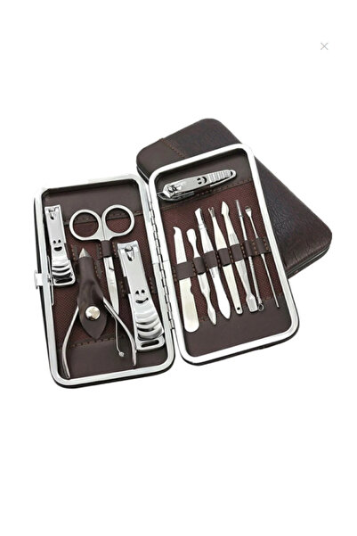 moc allure مجموعة مانيكير نام مكونة من 12 قطعة - صندوق مزيل للأظافر مع حقيبة