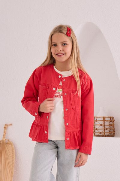 HAUSEkids 4-8 Years Cheerful Flowers Girl's 3-Piece Set - Red