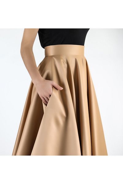 HSNLİFE Dense kilograme Fusta din satin Fusta rochie de seara