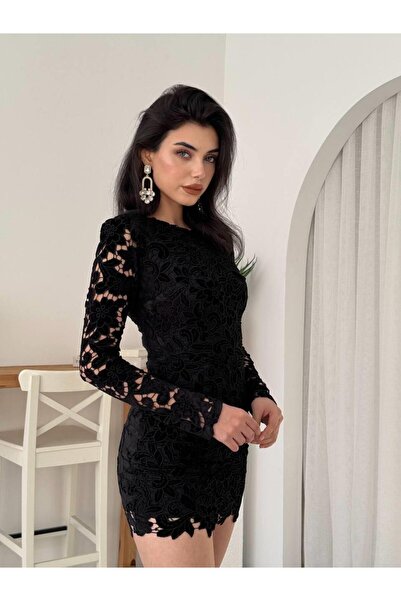 conconmoda Sara Dantel Tasarım Mini elbise