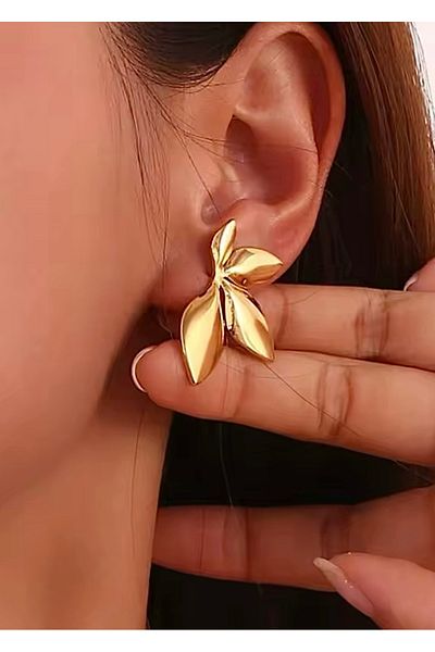 takıtarzım Gold 4 Leaf Women's Imported Earrings