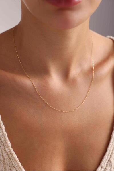 Tufanlar Kuyumculuk 14 Ayar Altın Ince Aynalı Zincir Kolye