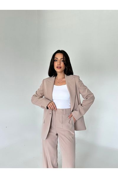 mera kozmetik Blazer Suit Single Button Jacket Pants