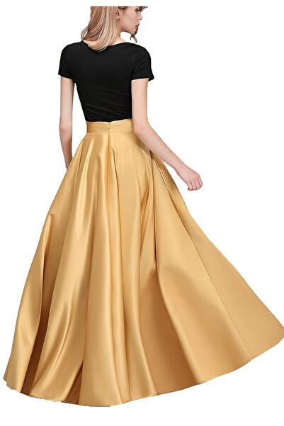 HSNLİFE Dense kilograme Fusta din satin Fusta rochie de seara