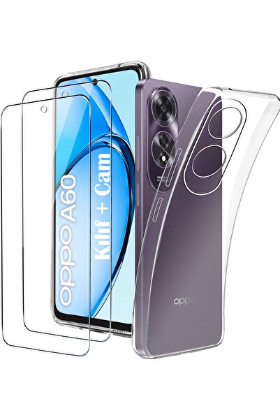 m.tk moveteck Oppo A60 Uyumlu Kılıf Kamera Çıkıntılı Korumalı Yumuşak Şeffaf ...