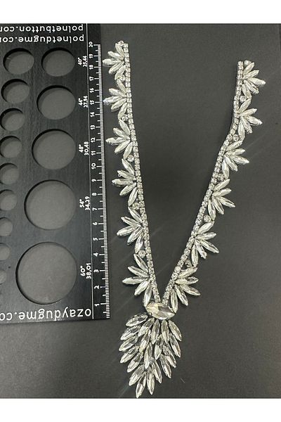 T.T Polnet Button Stone Accessory for Evening Dress Collar Bsn Iron-On Adhesion