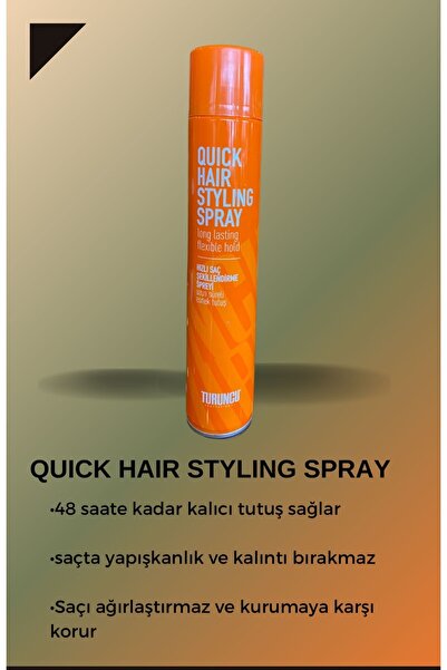 turuncu professional Quıck Hair Styling Hair Sprey 400ml