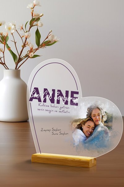 giftcrea Anneler Günü Özel Hediye Pleksi Seti, Doğum Günü, Özel Gün Fotoğrafl...