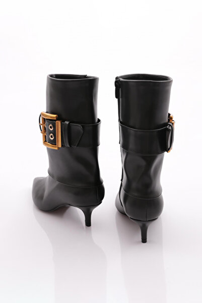 DGN Kadın Aksesuarlı Topuklu Bot Siyah 921921085