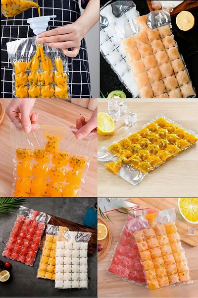 Özkan Ambalaj Temizlik 10 Bags 28 Cubes Each Bag Refrigerator Freezer Ice Mold Ready Bag Mold Ice Bag