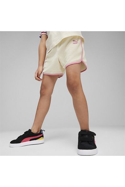 Puma Pantaloni scurți bej pentru copii Summer Camp Classics