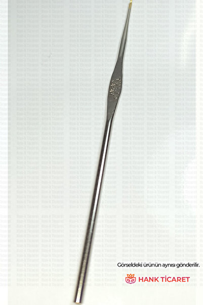 HANK TİCARET 1 Adet 6 Numara Kapaksız Tığ Dantel Örgü Tığı Metal Tığ 1.4mm