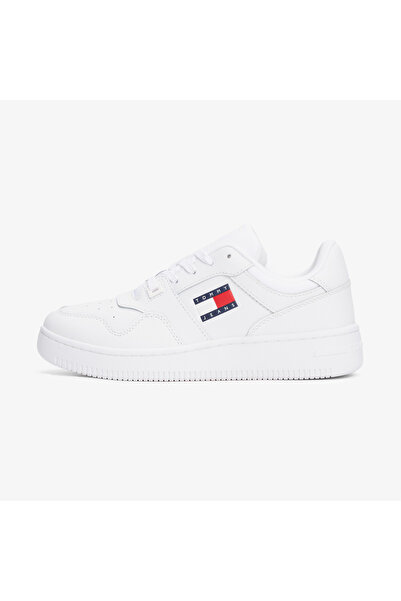 Tommy Hilfiger Tommy Jeans Retro Basket Ess Kadın Beyaz Spor Ayakkabı