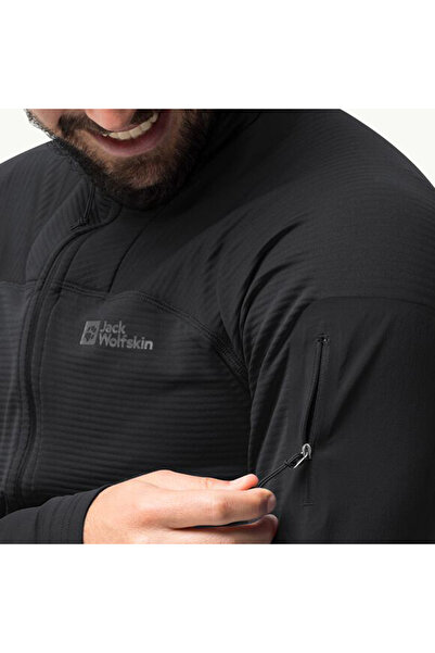 Jack Wolfskin Ανδρικό μπουφάν από φλις μαύρο χρώμα Prelight Fz ΑΝΔΡΙΚΟ ΜΠΟΥΦΑΝ ΦΛΙΣ 1711001_6000