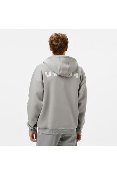 United 4 United4 Sherpa Full Zip Men's Gray Sweatshirt