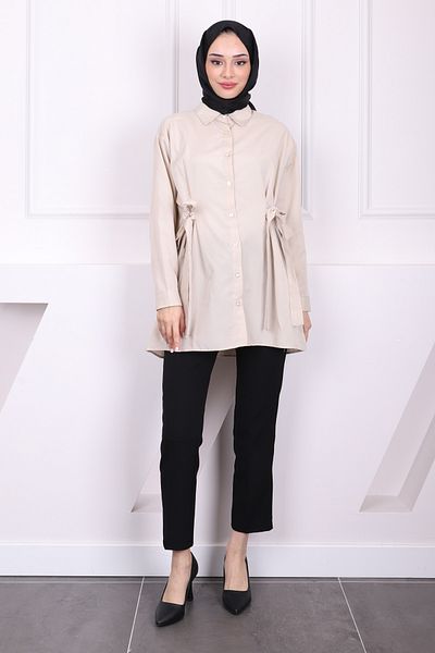 İmajButik Stone Waist Belted Tunic