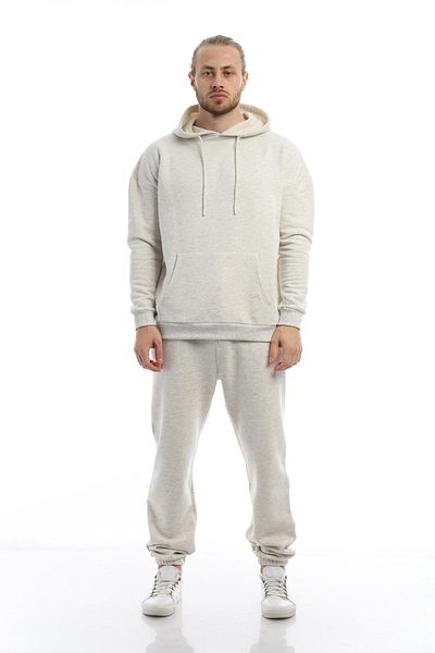 Polo State Ανδρικό Φούτερ 3 Νήματα - Snow Melange Hooded
