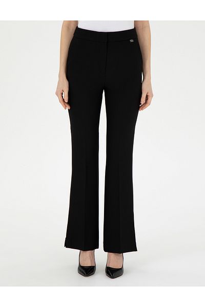 Pierre Cardin Black Flare Fit Fabric Trousers 50290397 -Vr046