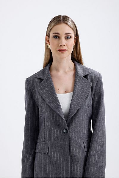 Abay Women's Striped Lined Blazer Jacket Pants Set
