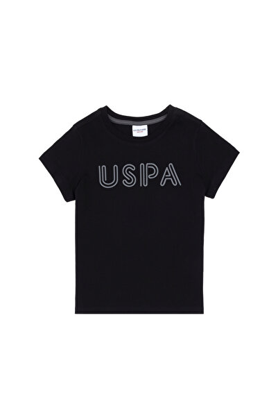 U.S. Polo Assn. Boy's Black Basic Crew Neck T-Shirt 50306483-Vr046