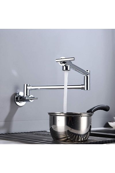 OEM New Model Imported Chrome Color Kitchen Stove Top Faucet Pot