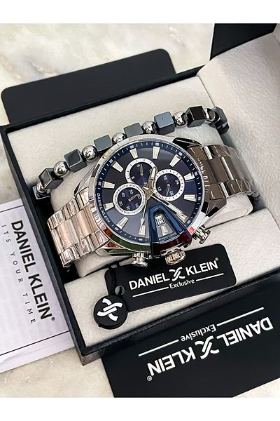Daniel Klein Original Brand Stainless Steel Tum Functions Active Men Wristwatch Waterproof Bracelet